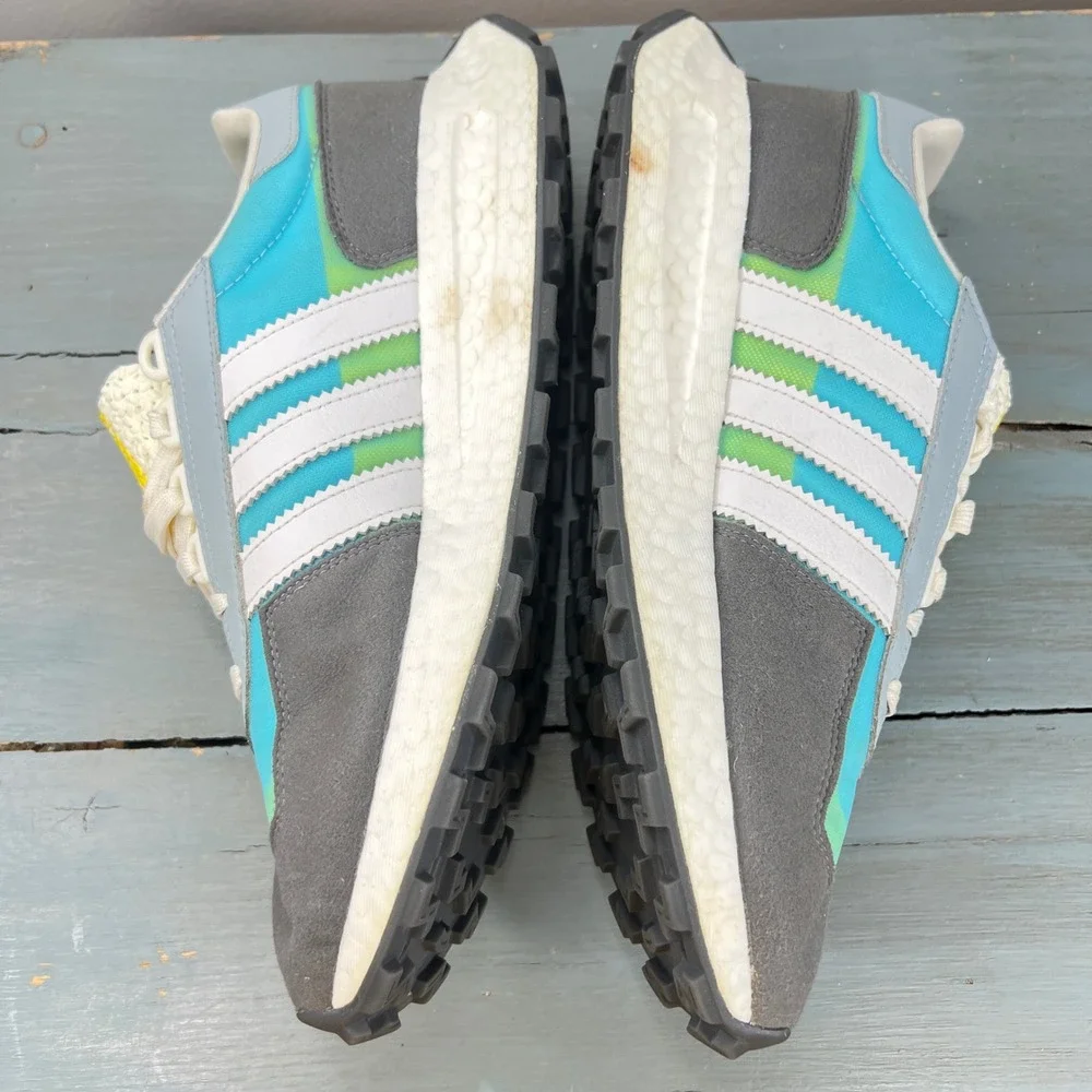 Adidas Retropy E5 Mens 9.5 Pulse Blue Grey White Boost Sneakers check details!!!